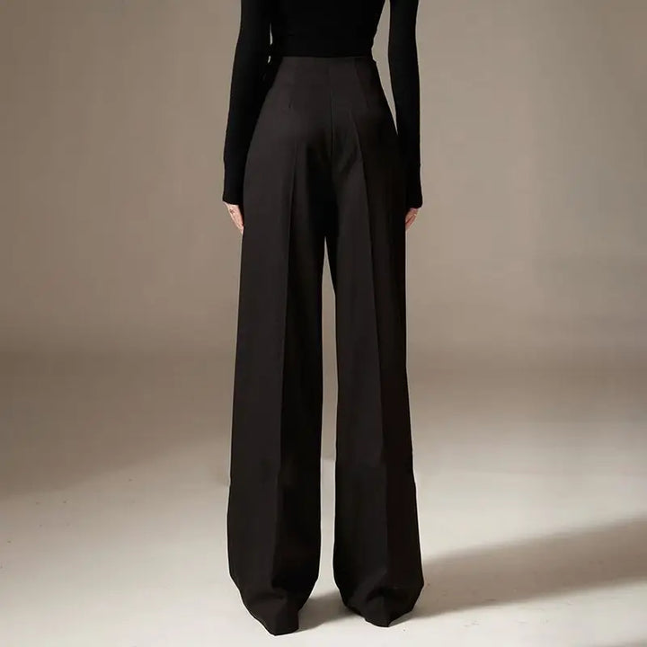 Valmira High Waist Draped Wide Leg Trousers