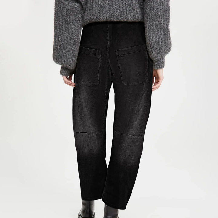Vionne Structured Barrel Leg Jeans