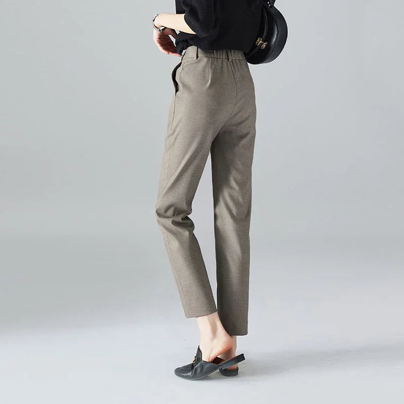 Mirelda High Waist Tailored Ankle Trousers