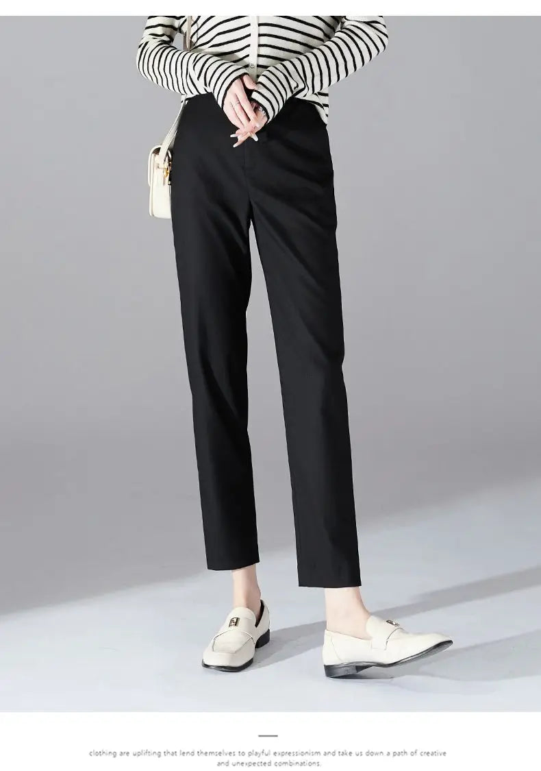 Mirelda High Waist Tailored Ankle Trousers