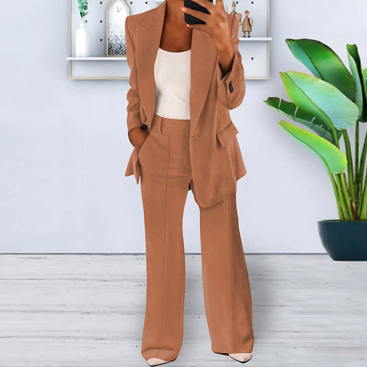 Ruby | Women's Slim-Fit 2-Piece Trouser Suit Jacket & Trousers Set