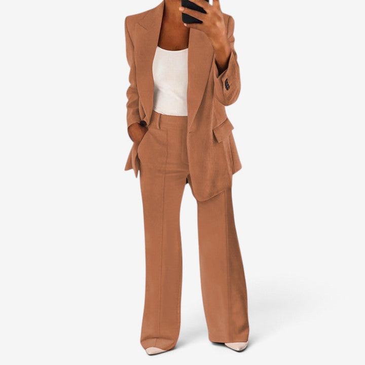 Ruby | Women's Slim-Fit 2-Piece Trouser Suit Jacket & Trousers Set