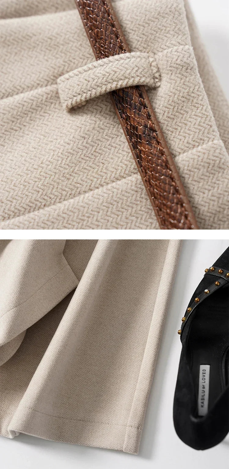 Mirelle Wide Leg Tailored Wool Trousers