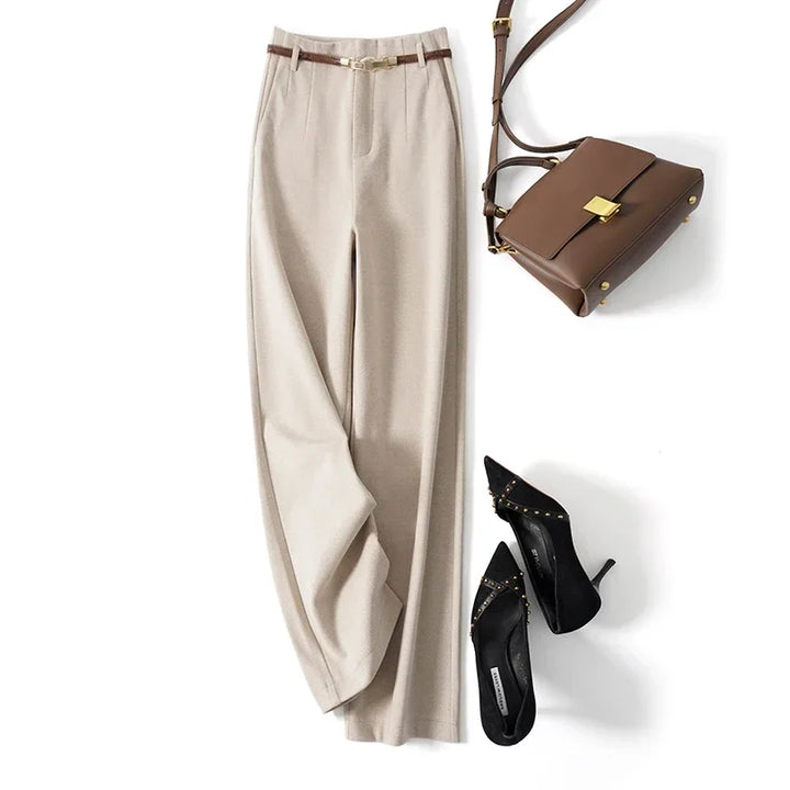 Mirelle Wide Leg Tailored Wool Trousers