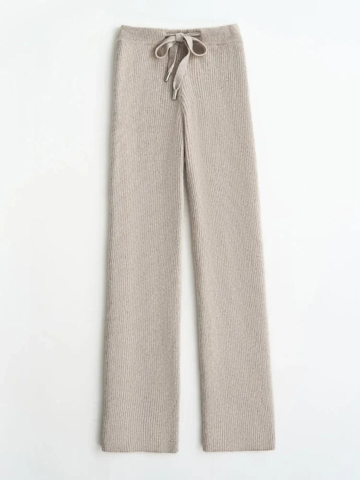 Elowen Wool Knitted Wide Leg Pants
