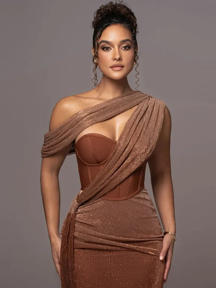 Franziska One-Shoulder Evening Dress