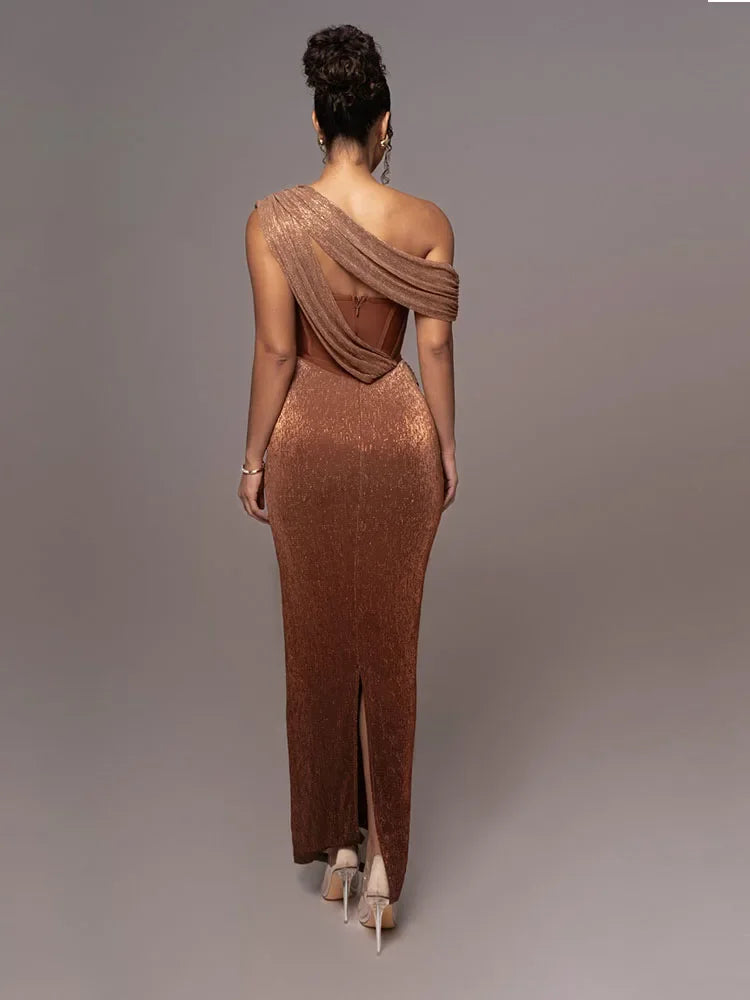 Franziska One-Shoulder Evening Dress