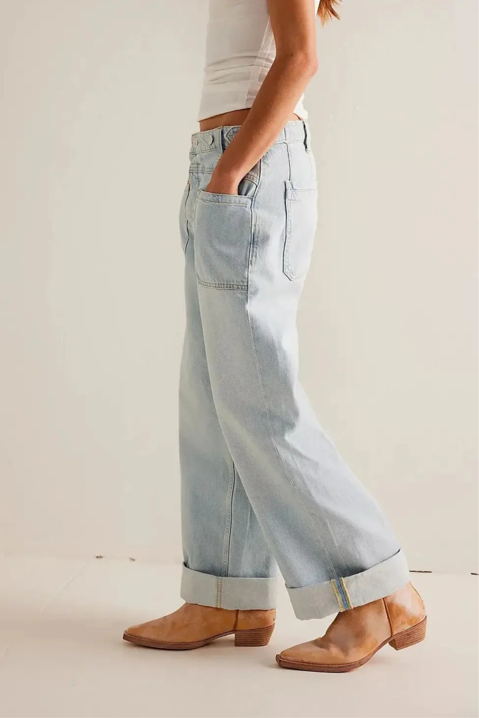 Candace High-Waist Wide-Leg Denim Jeans