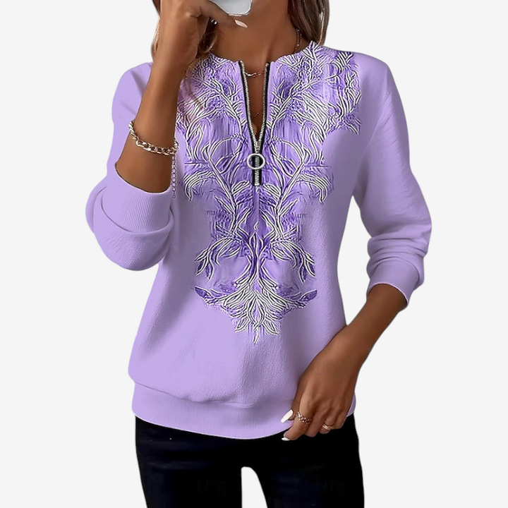 Poppy | Women's Half Zip Jumper Slim Fit Knit Long Sleeve