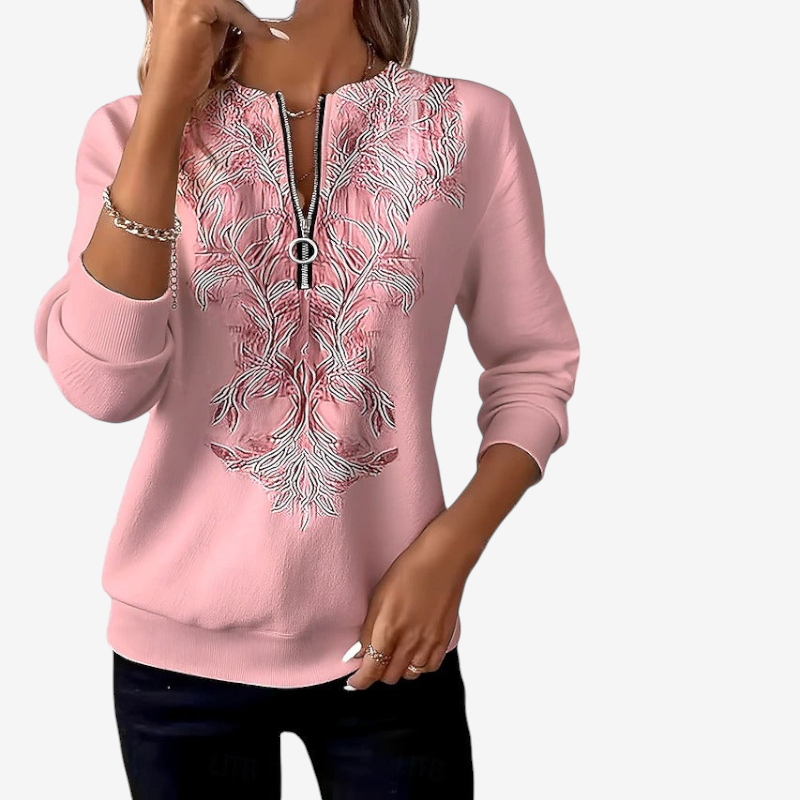 Poppy | Women's Half Zip Jumper Slim Fit Knit Long Sleeve