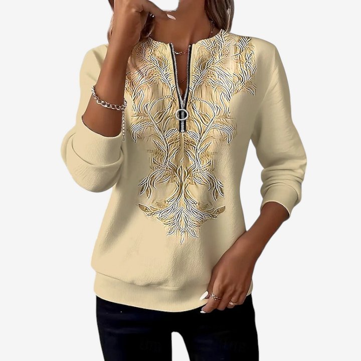 Poppy | Women's Half Zip Jumper Slim Fit Knit Long Sleeve