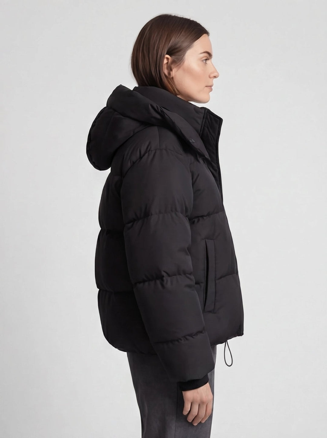 Thea | Women's Short Oversized Puffer Jacket Lined with Hood & Zip