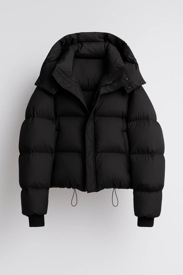 Thea | Women's Short Oversized Puffer Jacket Lined with Hood & Zip