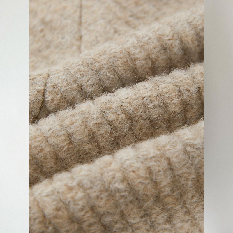 Georgiana | Women's Collarless Cardigan Button Up Patch Pockets