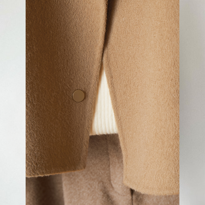 Noelle | Women's Cropped Cardigan Lapel Collar Patch Pockets
