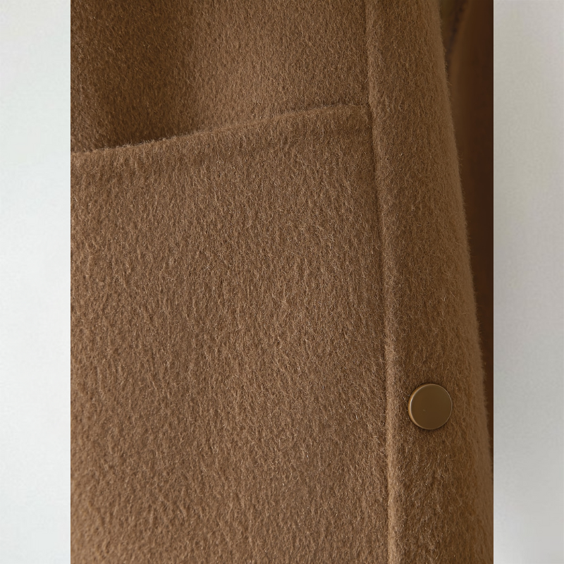 Noelle | Women's Cropped Cardigan Lapel Collar Patch Pockets