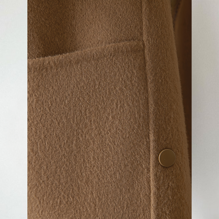 Noelle | Women's Cropped Cardigan Lapel Collar Patch Pockets