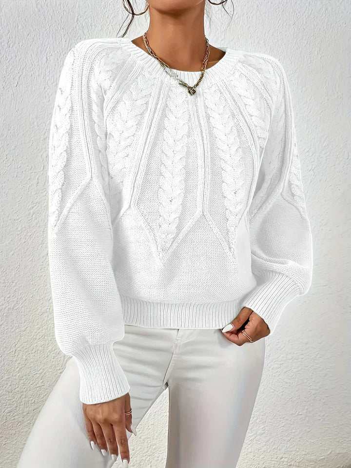 Lottie | Women's Cable Knit Jumper Relaxed Fit Soft Warm Knit