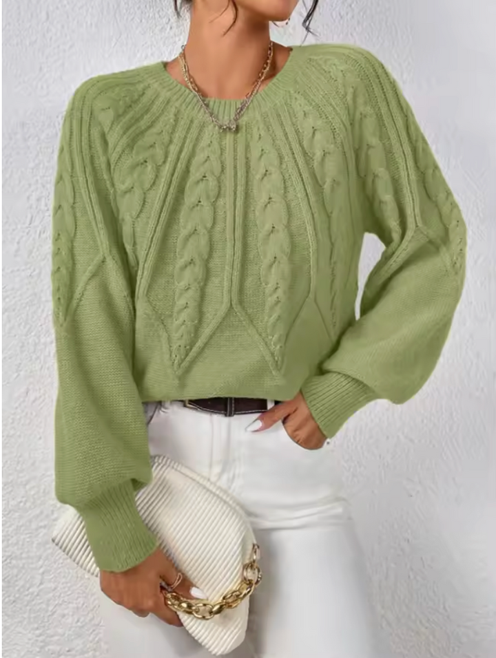 Lottie | Women's Cable Knit Jumper Relaxed Fit Soft Warm Knit
