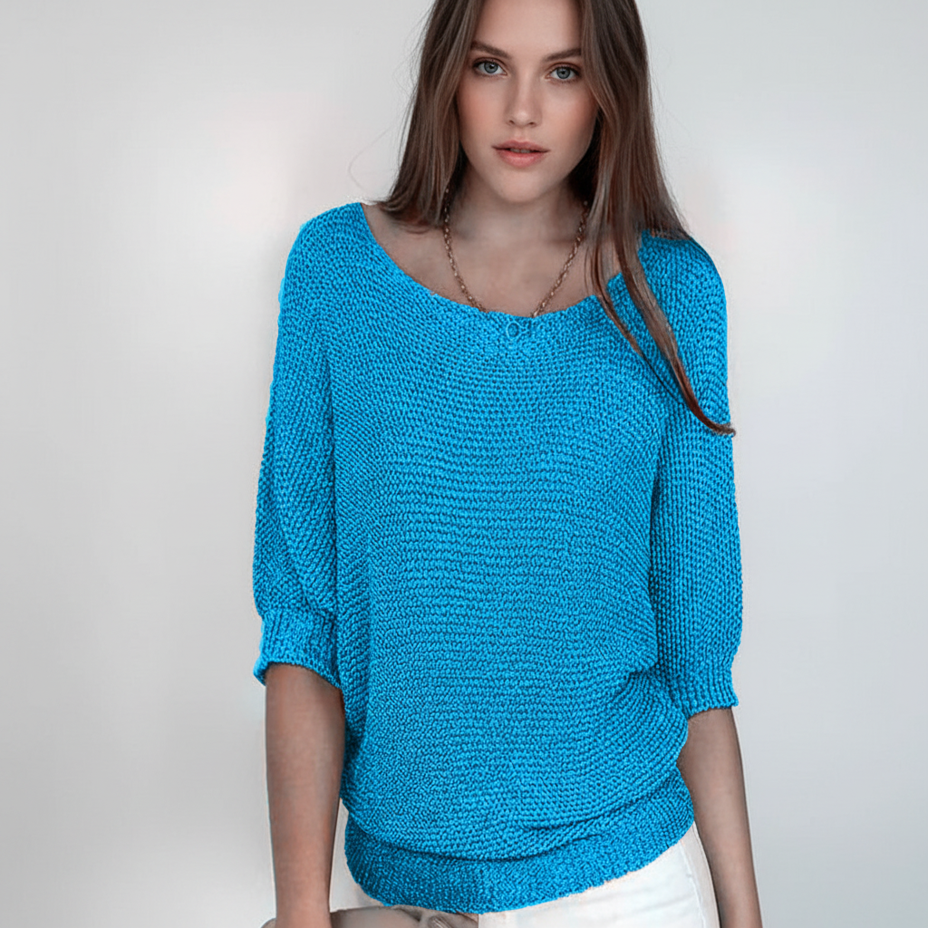Nancy | Women's Relaxed Knit Jumper Batwing Sleeves Wide Neck