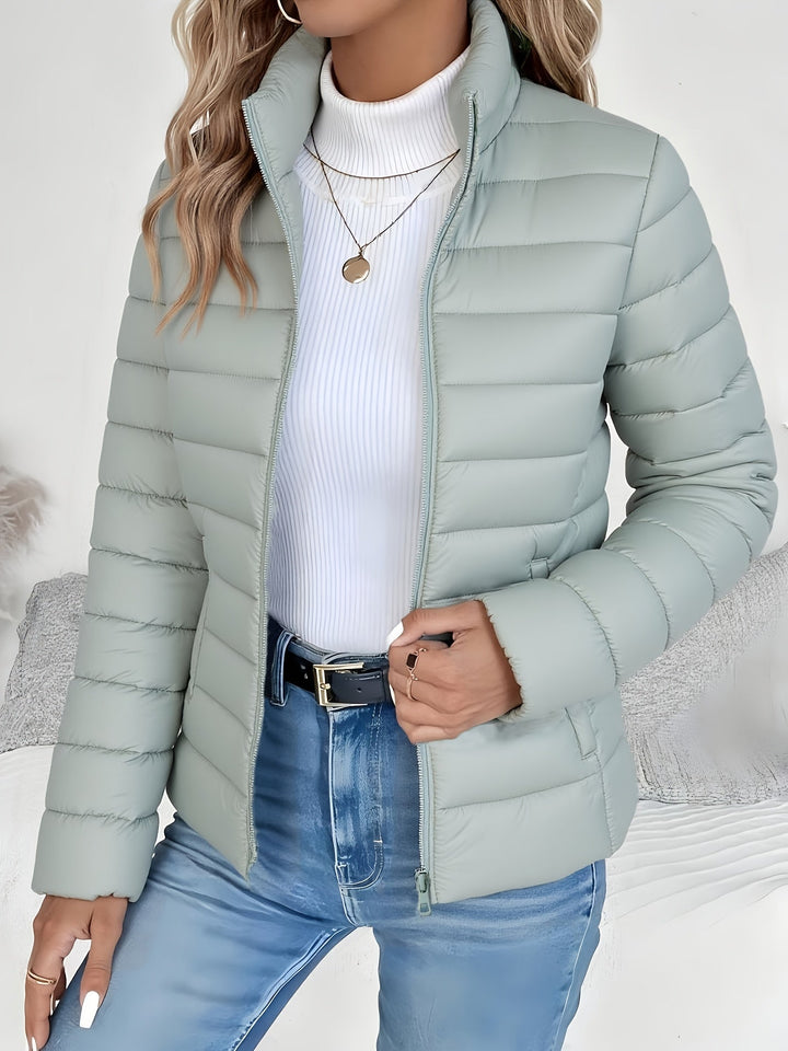 Juniper | Refined Quilted Jacket with Stand Collar and Zip Closure