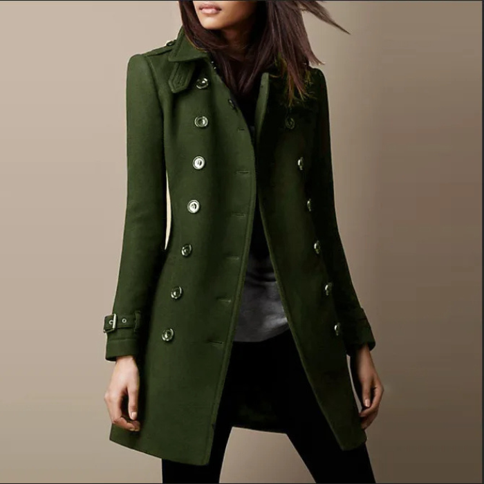 Marjorie | Timeless Double-Breasted Coat with Tailored Silhouette