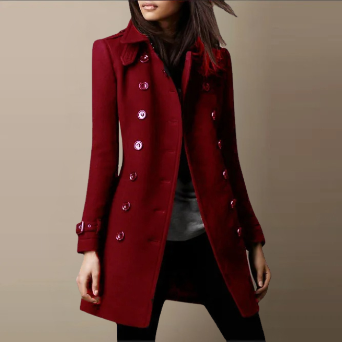 Marjorie | Timeless Double-Breasted Coat with Tailored Silhouette