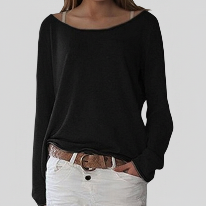 Maisie | Women's Lightweight Boat Neck Jumper Relaxed Draped Fit