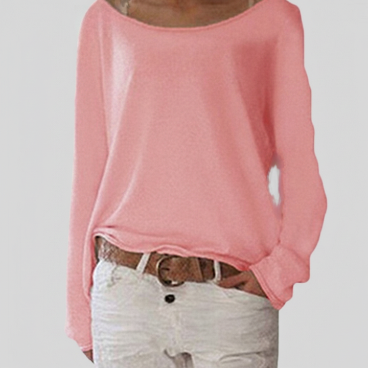 Maisie | Women's Lightweight Boat Neck Jumper Relaxed Draped Fit