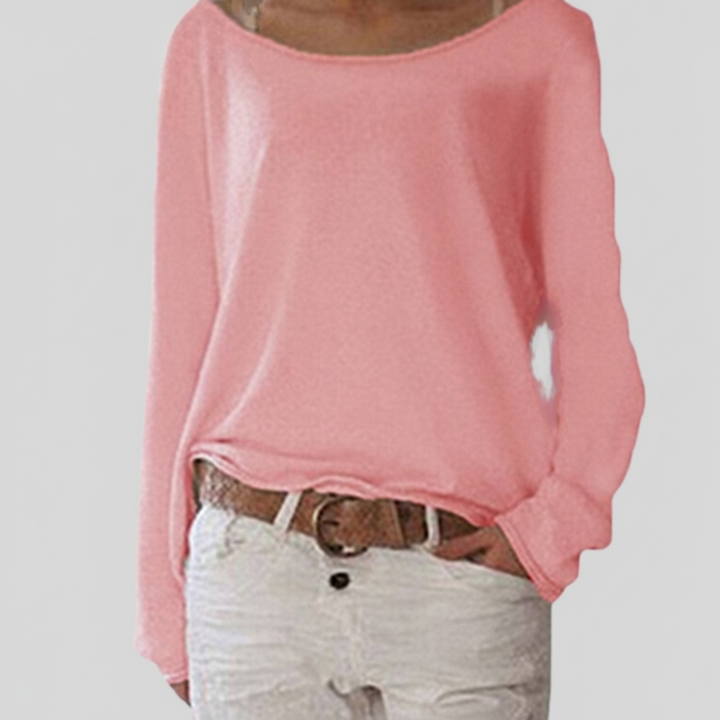 Maisie | Women's Lightweight Boat Neck Jumper Relaxed Draped Fit
