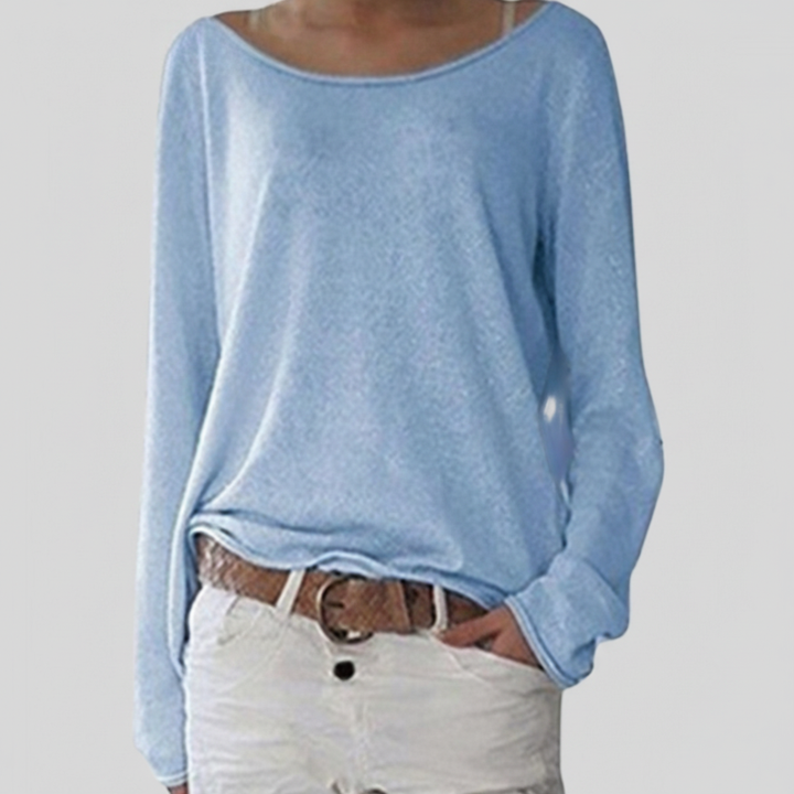 Maisie | Women's Lightweight Boat Neck Jumper Relaxed Draped Fit