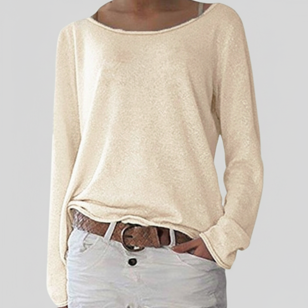 Maisie | Women's Lightweight Boat Neck Jumper Relaxed Draped Fit