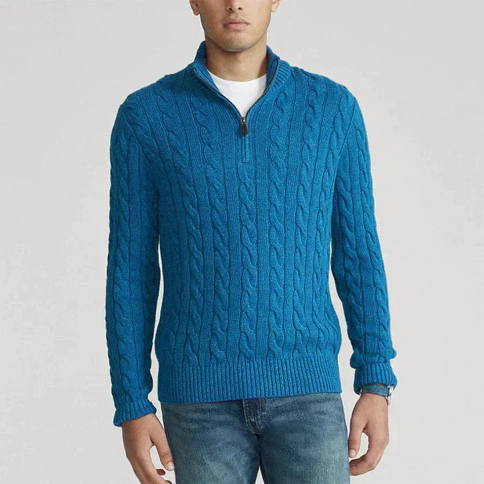 Sebastian | Men's Wool Jumper Classic Fit Plain Knit Pullover