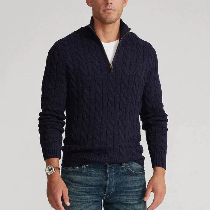 Sebastian | Men's Wool Jumper Classic Fit Plain Knit Pullover