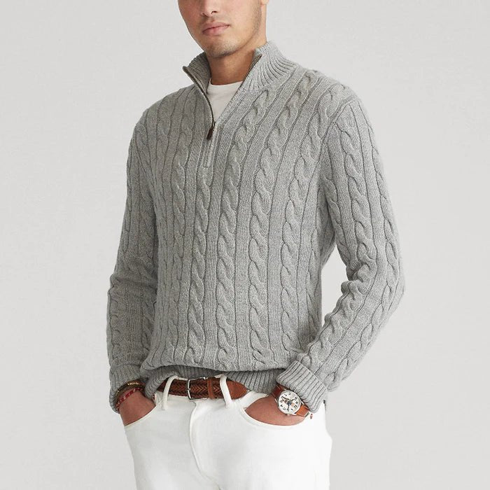 Sebastian | Men's Wool Jumper Classic Fit Plain Knit Pullover