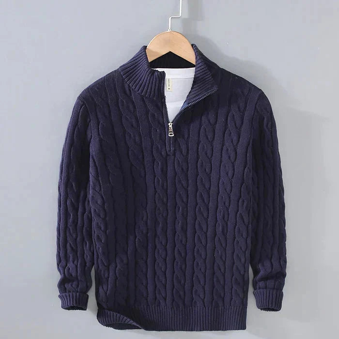 Sebastian | Men's Wool Jumper Classic Fit Plain Knit Pullover