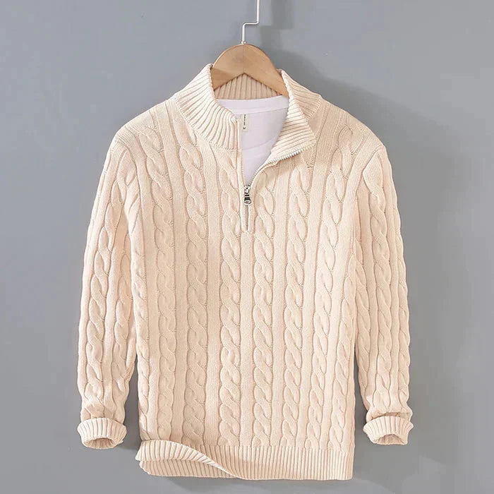 Sebastian | Men's Wool Jumper Classic Fit Plain Knit Pullover