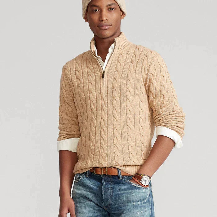 Sebastian | Men's Wool Jumper Classic Fit Plain Knit Pullover