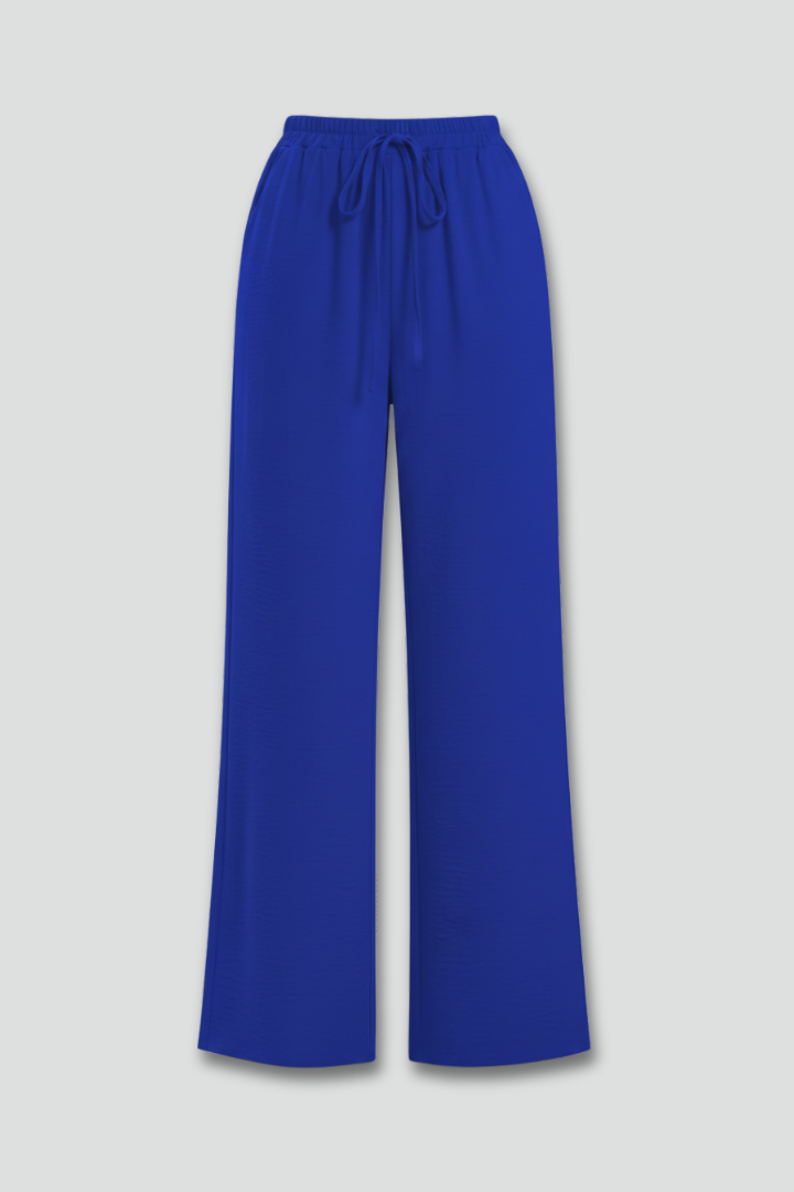Catherine Palazzo Trousers with Drawstring Waist and Side Pockets