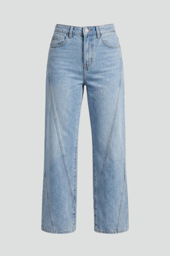 Katie High-Waist Classic Straight-Leg Denim Jeans