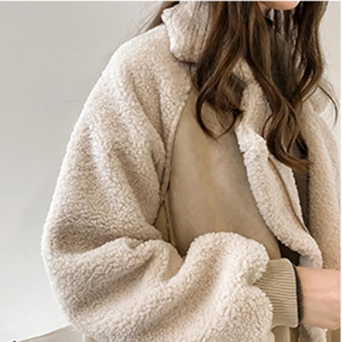 Women’s Teddy Aviator Jacket – Relaxed Zip-Up Layer for Cool Weather