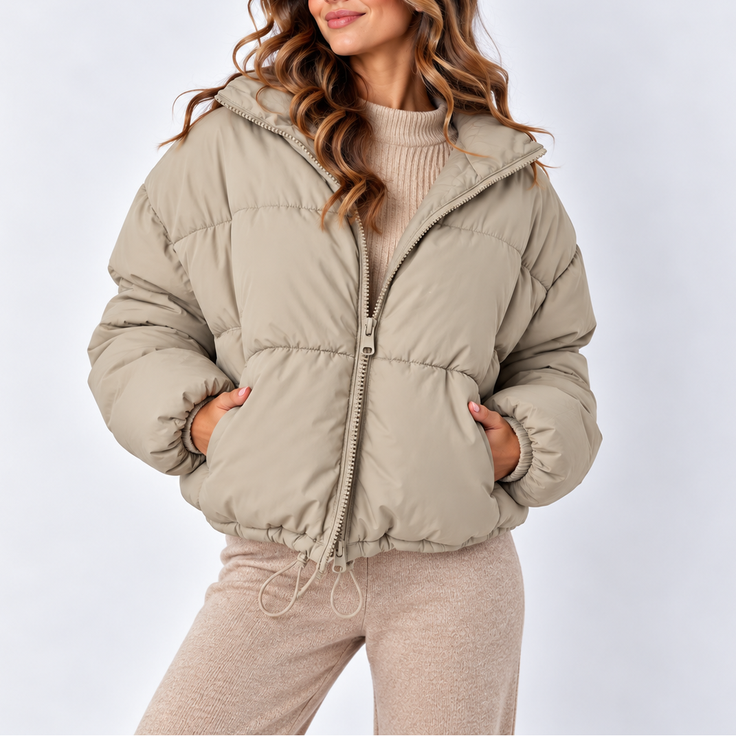 Cressida | Women's Oversized Puffer Jacket High Collar Drawstring