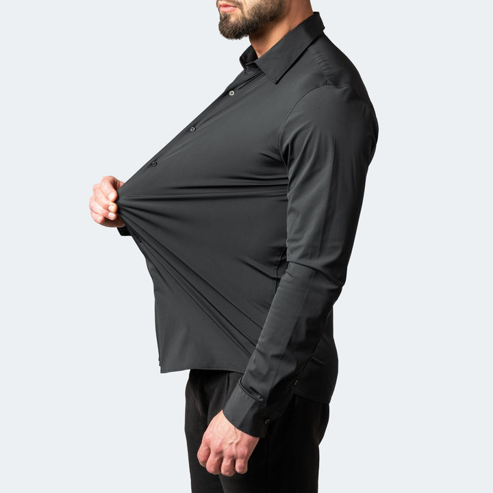 Barnaby | Men's Slim Fit Stretch Shirt Wrinkle-Free Wide Collar