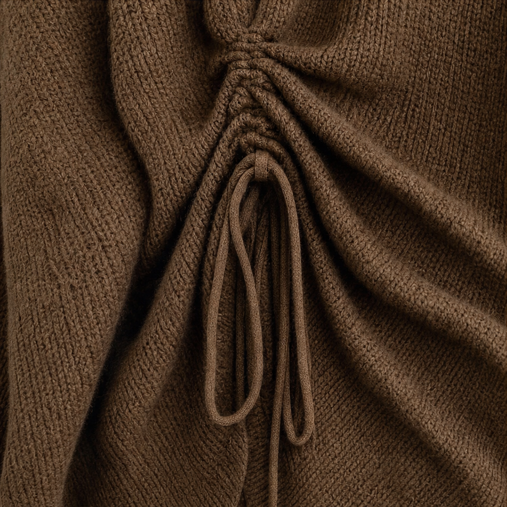 Doreen | Women's Oversized Knitted Jumper Side Drawstring One Size