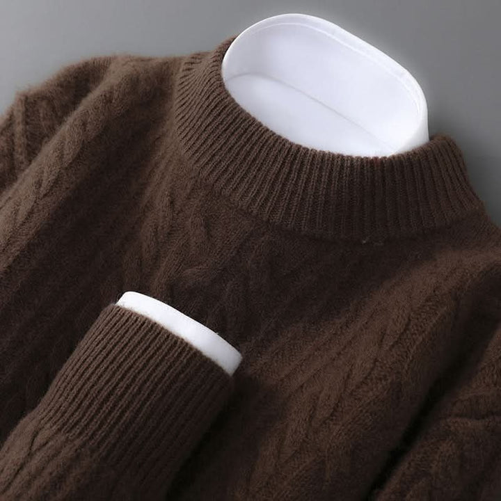 Amelia | Women's Cashmere Cable Knit Jumper Crew Neck