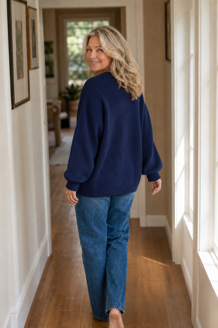 Livia | Women's Oversized Crew Neck Knitted Jumper