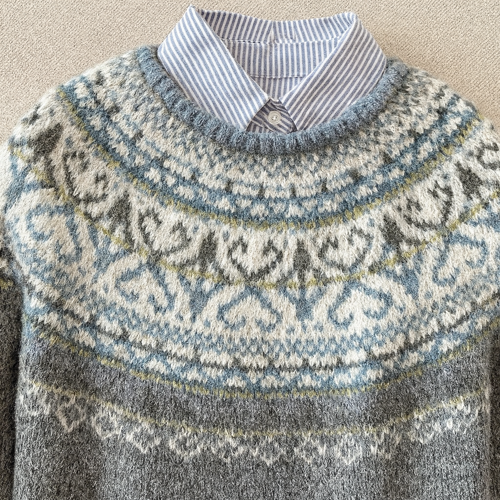 Helena | Women's Nordic Pattern Knitted Jumper Relaxed Fit