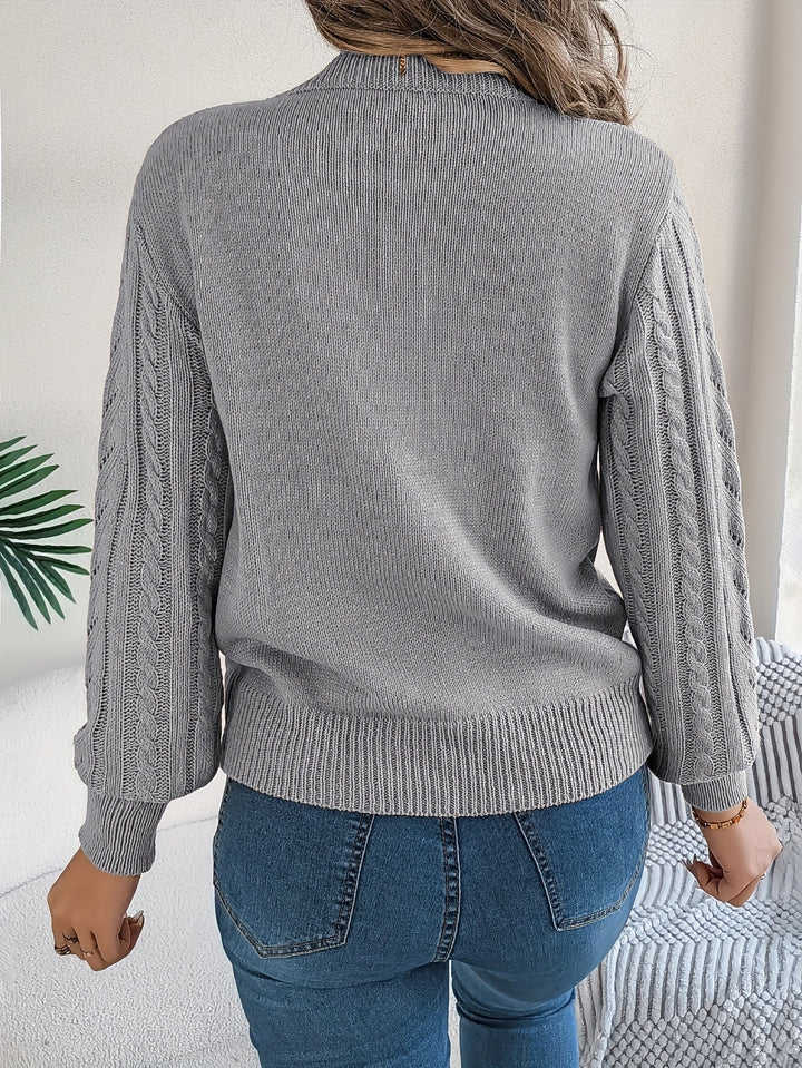 Blythe | Women's Cable Knit Textured Jumper Round Neck