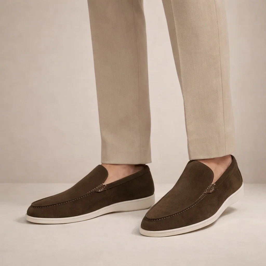 Ronan | Men's Leather Slip-On Loafers Casual Low Cut