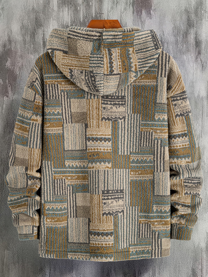 Desmond | Men's Half-Zip Textured Knit Jumper Plush Feel Zip Collar